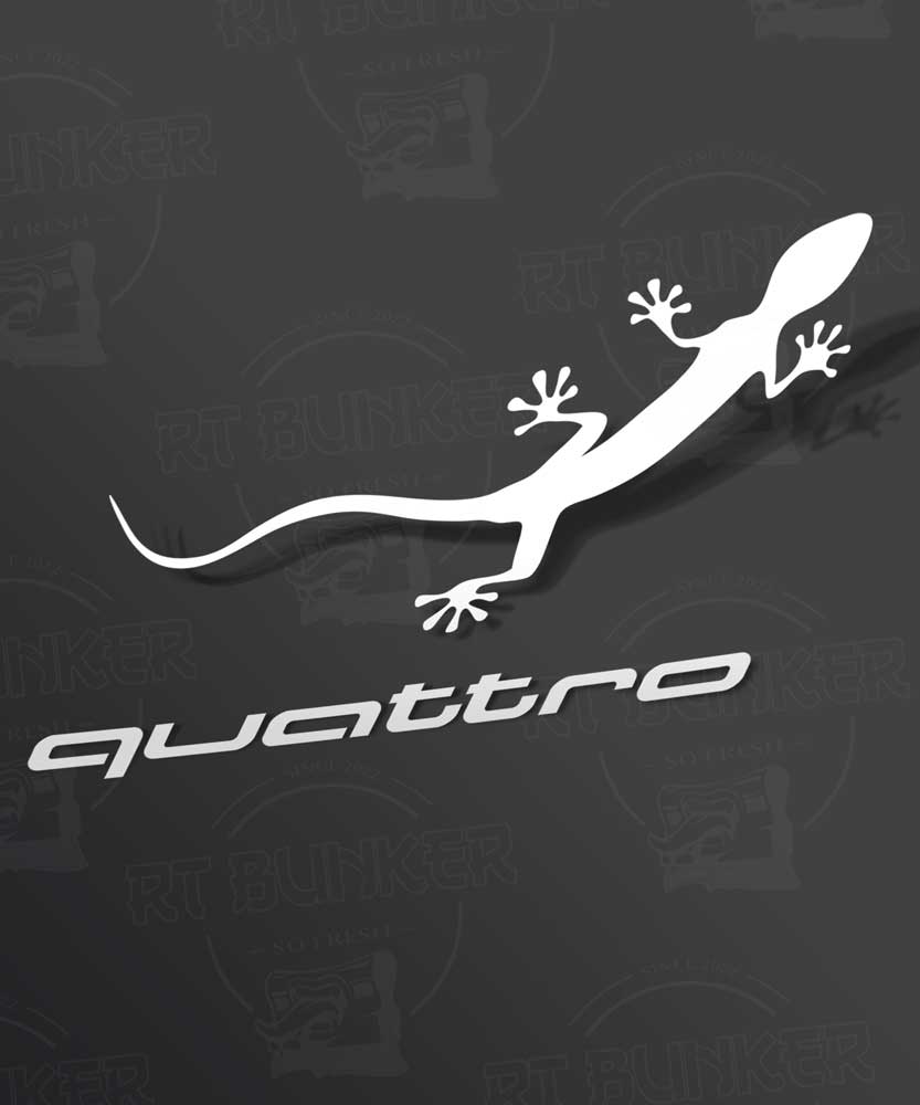 Pegatina Lagarto Quattro Audi